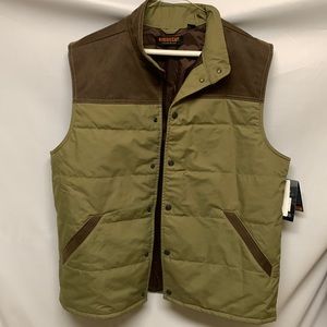NWT Men’s large green and brown vest